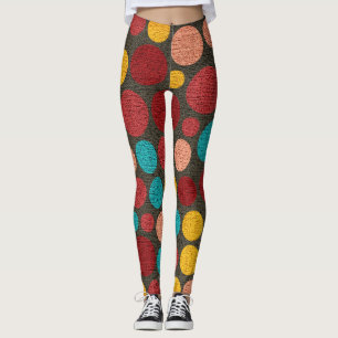 Legging Padrão de Bolinhas de Cor Retroativa nº 5