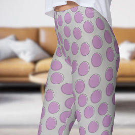 Legging Padrão de Bolinhas de prata magnífico