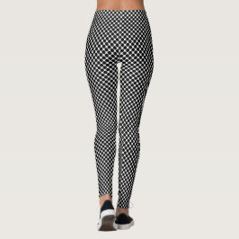 Legging Padrão de Bolinhas Preta