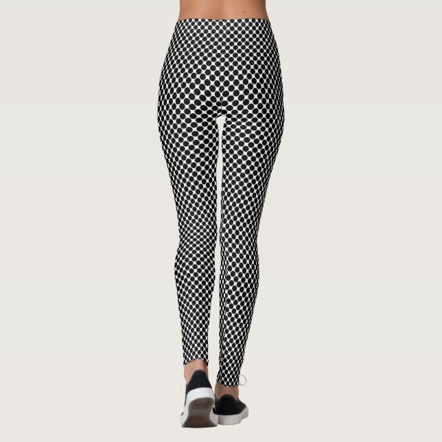 Legging Padrão de Bolinhas Preta (Verso)