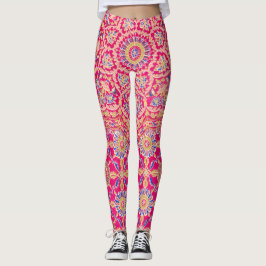 Legging Padrão de bordado indiano venenoso