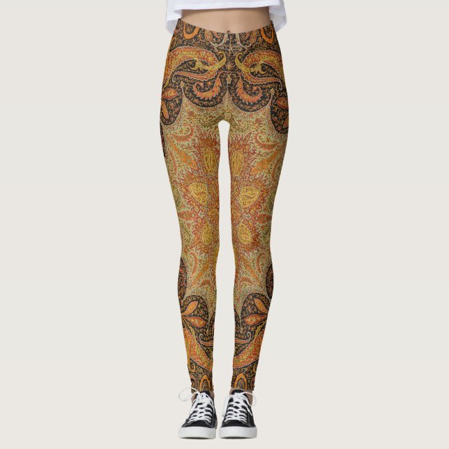 Legging Padrão de Botek Indiano Antiquado (Frente)