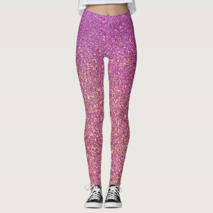 Legging Padrão de Brilho Rosa