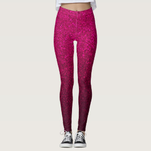 Legging Padrão de brilho rosa elegante