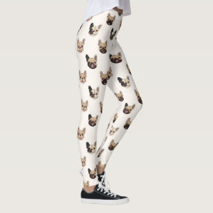 Legging Padrão de Bulldog Francês Amante de Cachorro Fofo