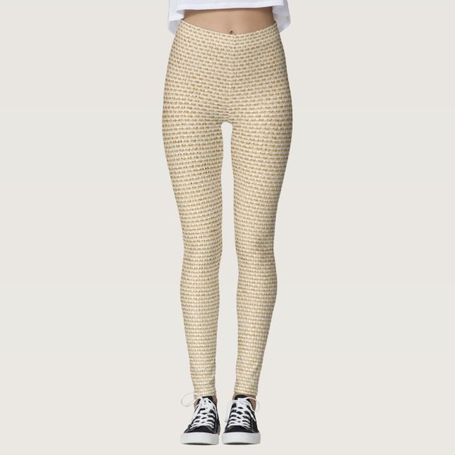 Legging Padrão de burlap (Frente)