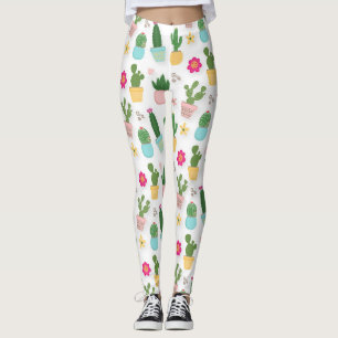 Legging Padrão de Cactus 