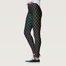 Legging Padrão de Cadeia de Cerca Colorido Moderno Elegant