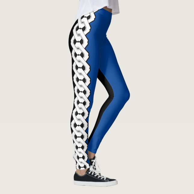 Legging Padrão de cadeia japonesa de dois tons (Direita)