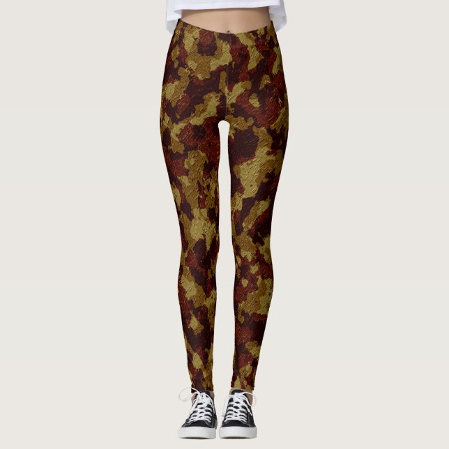 Legging Padrão de Camuflagem de Florestas de Queda Diverti (Frente)