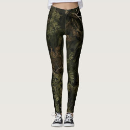 Legging Padrão de Camuflagem Florestal