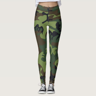 Legging Padrão de Camuflagem Verde, Padrão Militar, Exérci