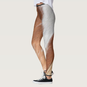 LEGGING PADRÃO DE CASACO DE HORSE CHESTNUT