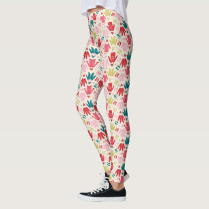 Legging Padrão de Casaco e Calçados Coloridos Elf