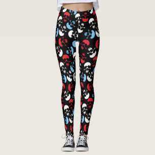 Legging Padrão de cavidade multicor
