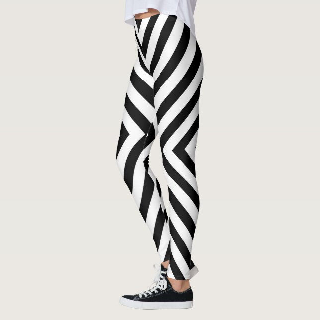 Legging Padrão de Chevron Abstrato moderno (Esquerda)