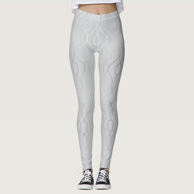 Legging Padrão de cinza (Frente)