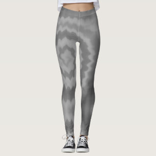 Legging Padrão de cinza de espiral de coloração escura