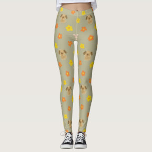 Legging Padrão de coelho e filhote