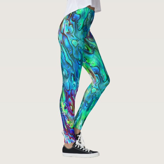 Legging Padrão de Concha de Abalone Paua da Nova Zelândia  (Direita)