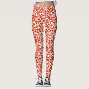 Legging Padrão de conchas marítimas náuticas do oceano