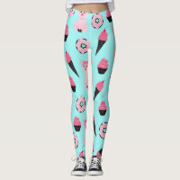 Padrão de Cone do Sorvete de Rosquinha preto-e-ros