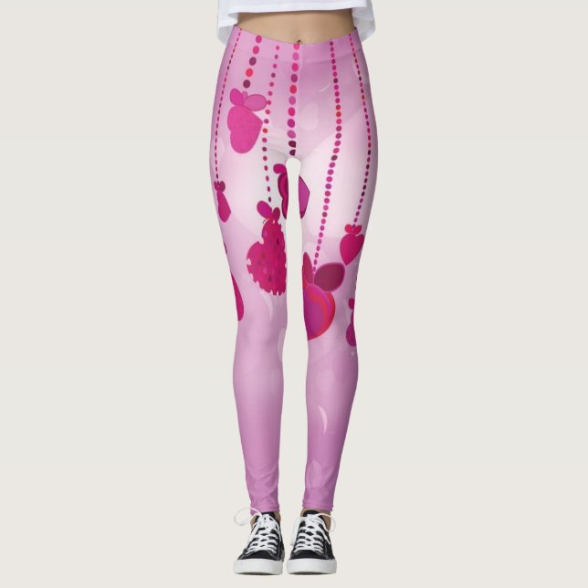 Legging Padrão de coração (Frente)