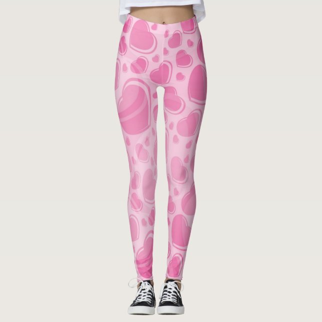 Legging Padrão de coração (Frente)
