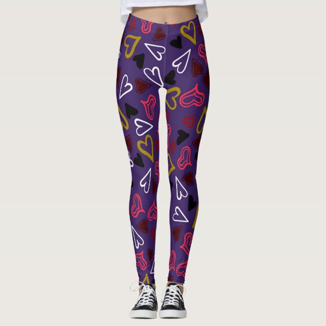 Legging Padrão de Corações 32 (Frente)
