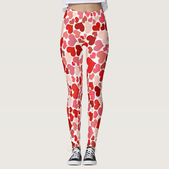 Legging Padrão de Corações Multicoloridas - 20367 (Frente)