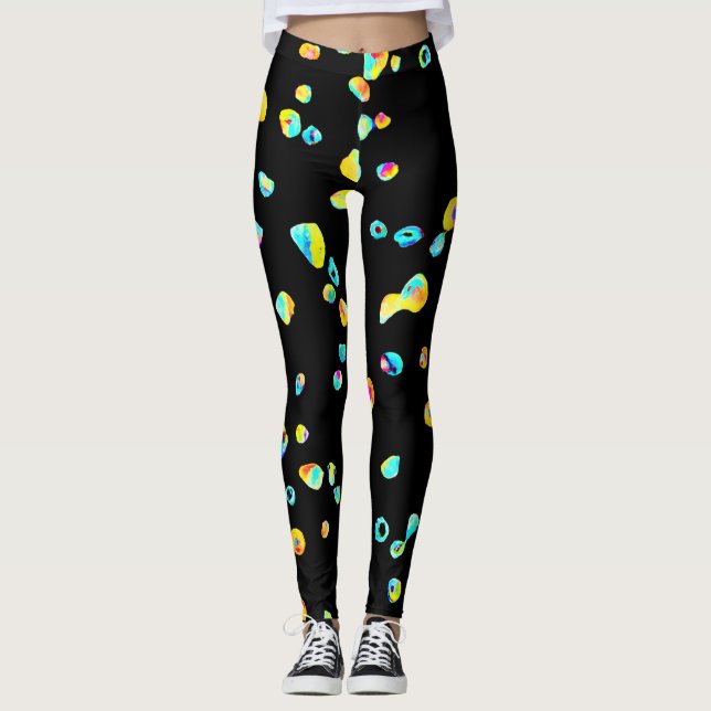 Legging Padrão de cores vivas (Frente)