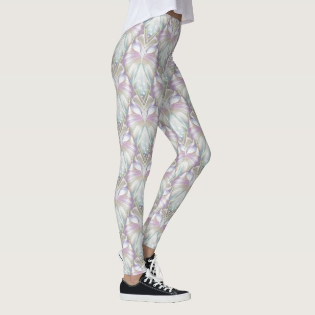 Legging Padrão de Coruja Oracle Roxo Pastel (Direita)