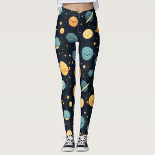 Legging Padrão de Cosmos Cute