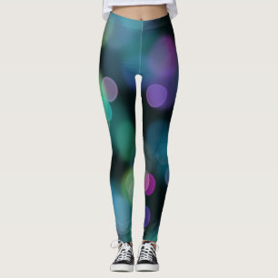 Legging Padrão de Crepúsculo Natal no Azul da Meia-Noite