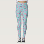 Legging Padrão de Cute Berries<br><div class="desc">Padrão de fruta de garota e chic.</div>