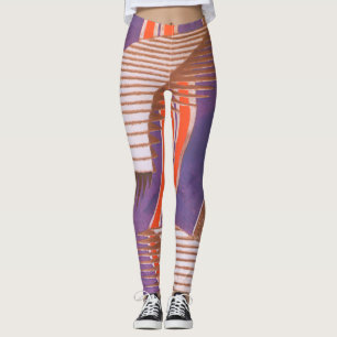 Legging Padrão de Degrau de Escada Pochoir de Jazz Art Déc