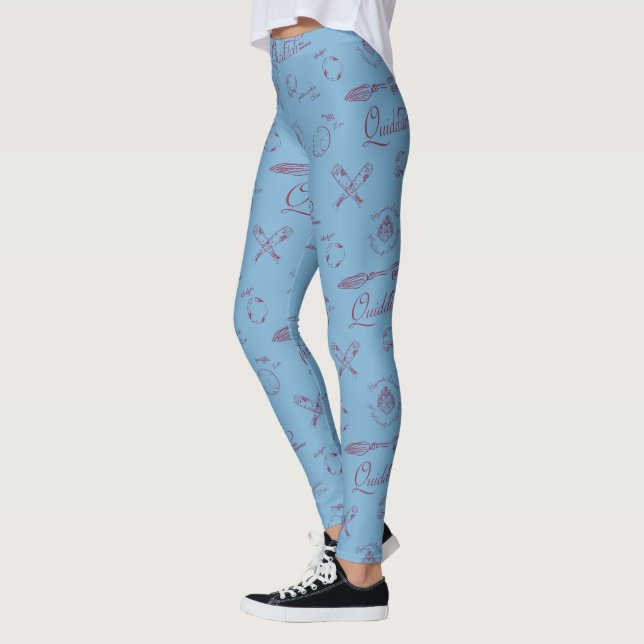Legging Padrão de Desenho QUIDDITCH™ Vintage (Esquerda)