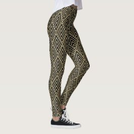 Legging Padrão de design moderno em estilo Art Deco dourad
