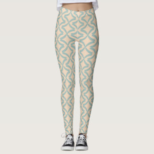 Legging Padrão de Diamante Cinza Moda Feminina Tendência I