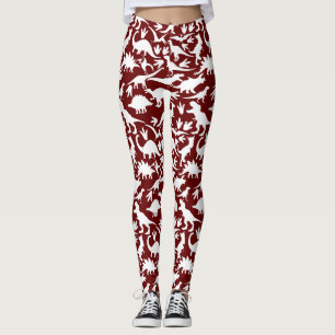 Legging Padrão de dinossauros 01 w. DRed BG