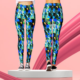 Legging Padrão de Disco de Vinil de Música Retro Vintage d