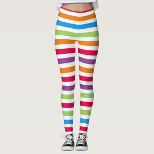 Legging Padrão de distribuição de diversão colorida brilha