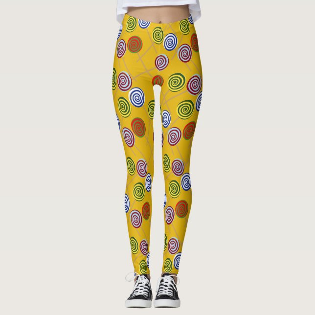 Legging Padrão de doces | Padrão do lombo | pirulito 15 (Frente)