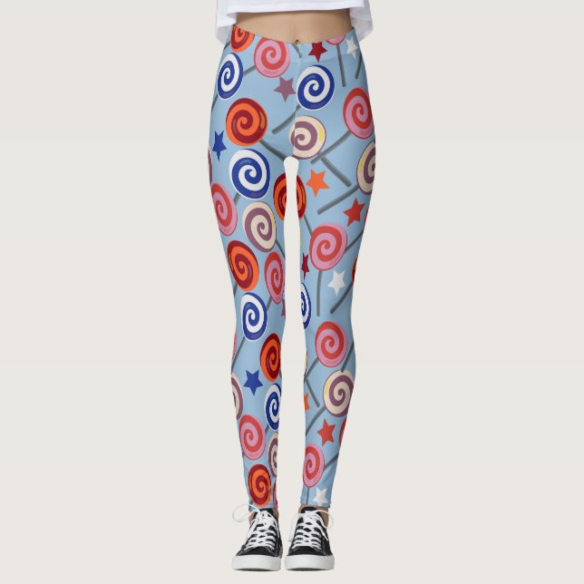 Legging Padrão de doces | Padrão do lombo | pirulito 40 (Frente)