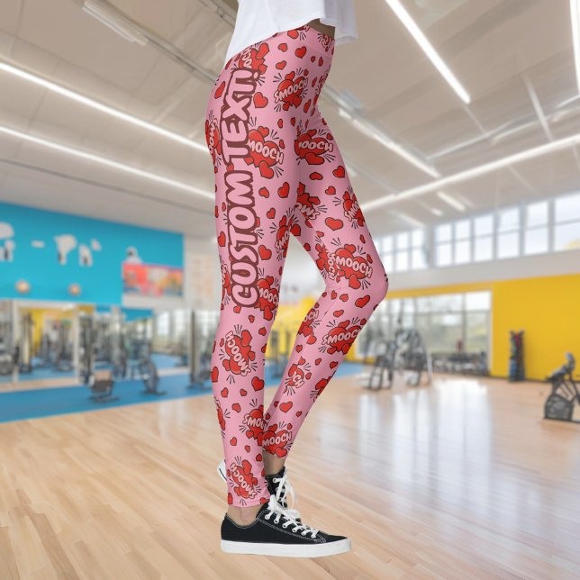 Legging Padrão de Efeito de Som em Quadrinhos de Beijo (Criador carregado)