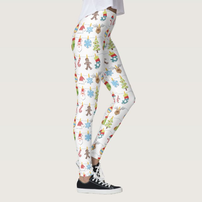 Legging Padrão de Elementos de Natal Bonitos ID729 (Direita)