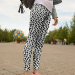 Legging Padrão de escala de cinza abstrato<br><div class="desc">Leggings de padrão em escala de cinza abstrato</div>