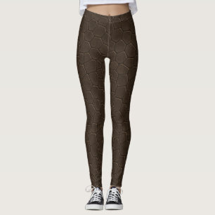 Legging Padrão de Escala de Matte Caiman - Castanho Rico E
