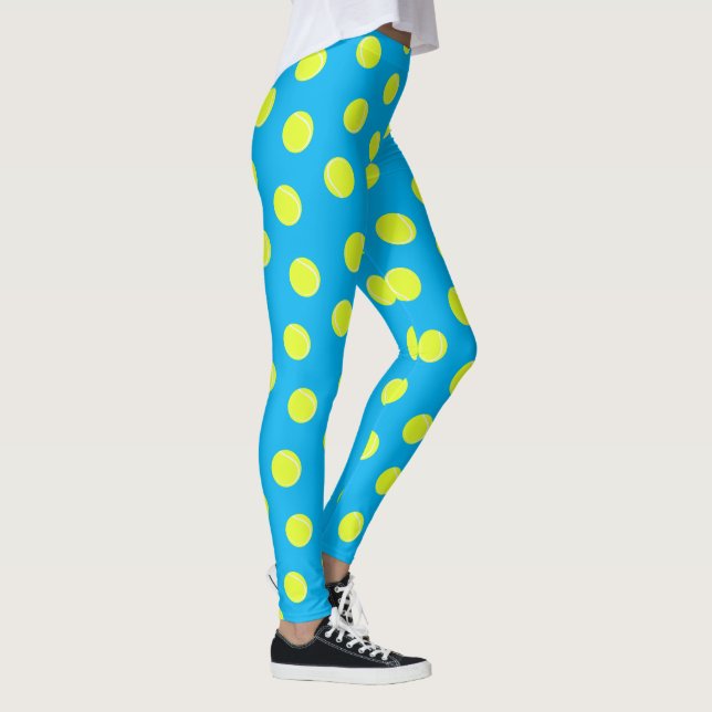Legging Padrão de esfera de tênis no céu azul (Direita)