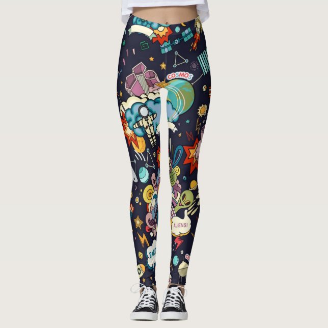 Legging Padrão de espaço (Frente)
